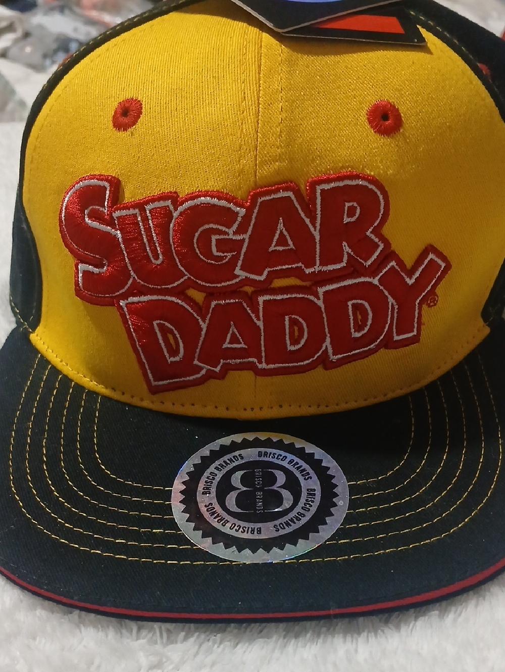Sugar Daddy Yellow and Black Snapback Hat